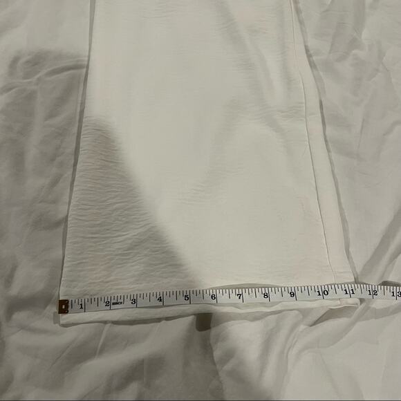 Calvin Klein NWT Smocked Waist Wide Leg Pants size L White - Picture 8 of 11